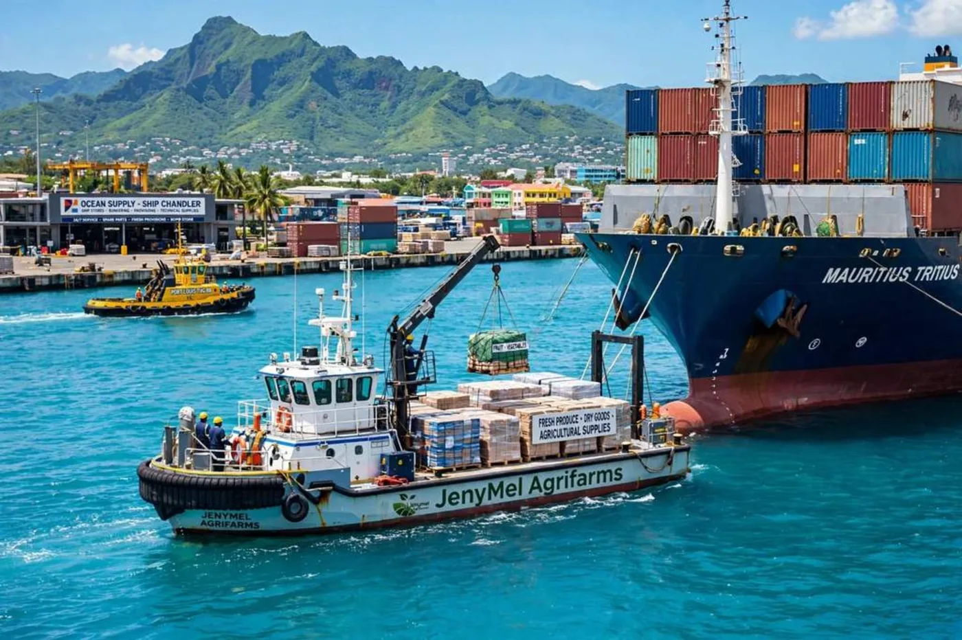 Jenymel Agrifarms ship chandler service in Port Louis, Mauritius